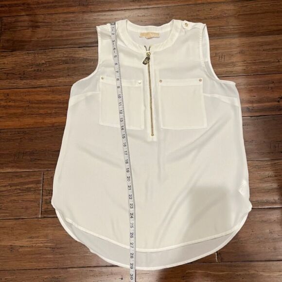 Michael Kors Women's Sleeveless Top White Size Medium - Picture 8 of 10
